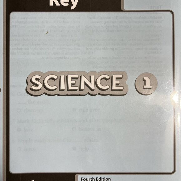 BJU Press Bob Jones Homeschool Curriculum Science 1 Assessments Key - Picture 3 of 7